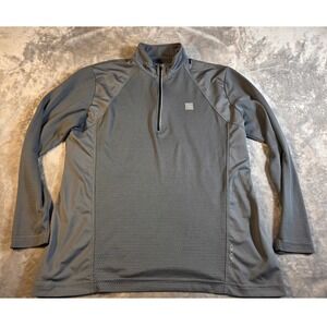 Chick-fil-A Oobe Pullover Men XL Gray Hydrovent 1/4 Zip Honeycomb Texture
